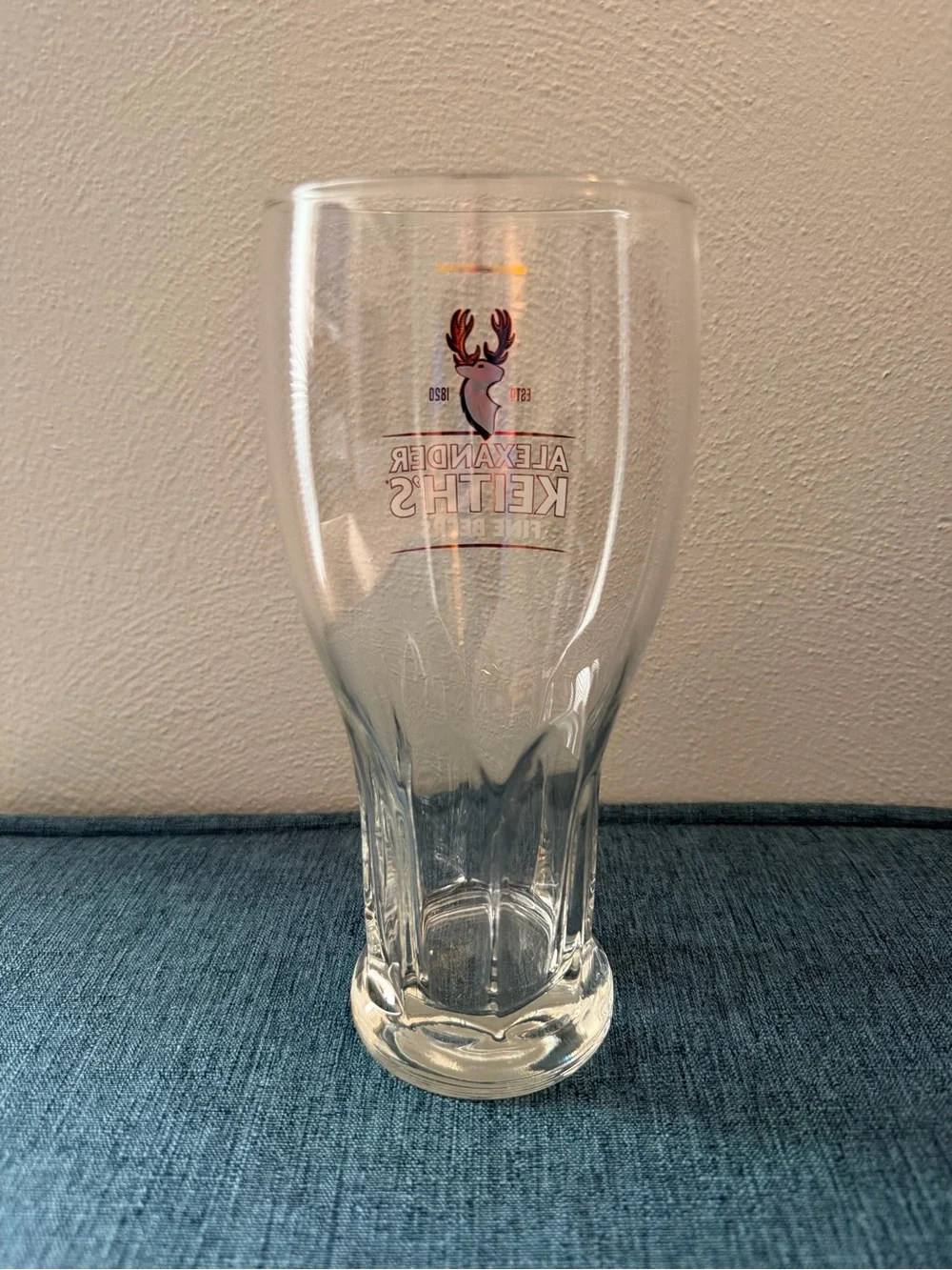 Alexander Keith's Fine Beer Glass with Red Stag Logo